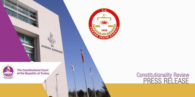 Press Release concerning the Decision Dismissing the Request for Annulment of the Provision on Extension of the Terms of Office of the Members of the Supreme Electoral Council